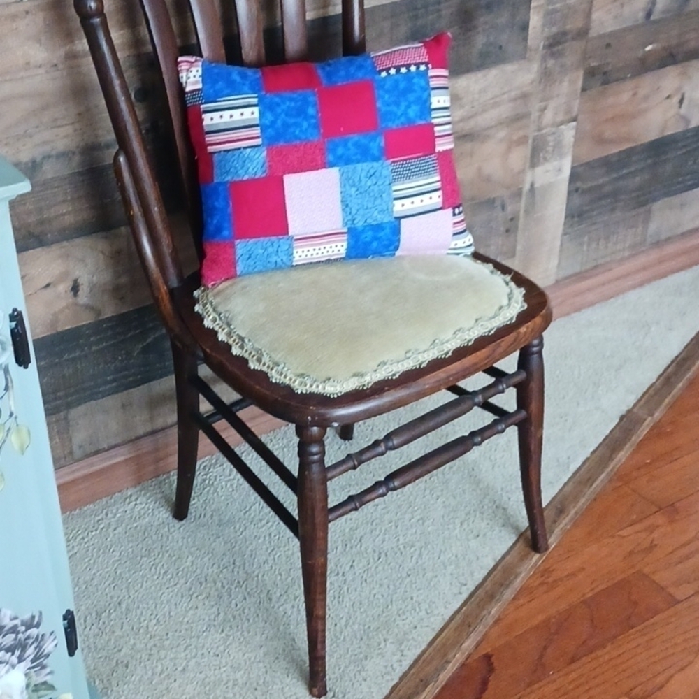 American Flag Inspired Red White and Blue Accent Pillow - Picture 7 of 8